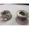 f594G stainless steel 304 flange head nut with serration, flange nut